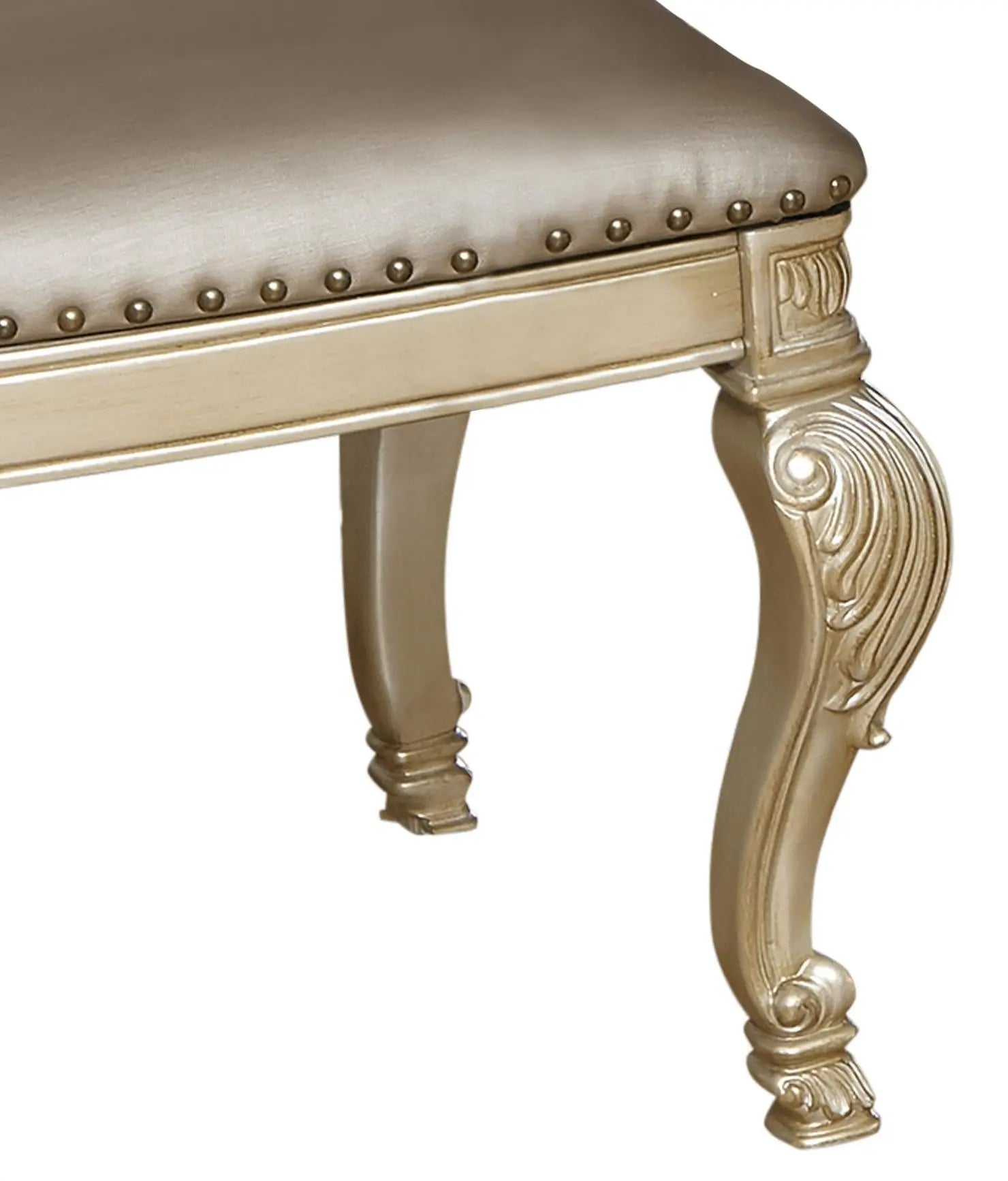 Miranda Transitional Style Dining Side Chair in Gold finish Wood - Home Elegance USA