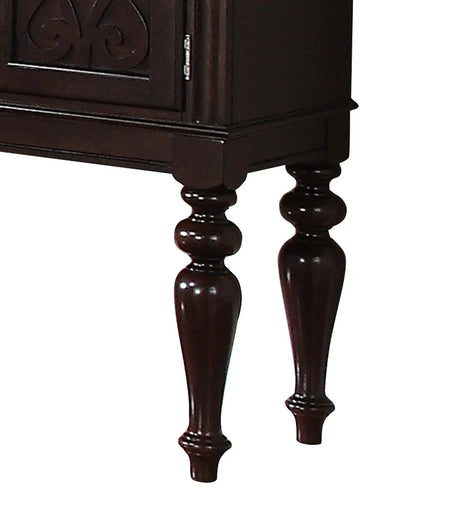 Zora Transitional Style Dining Server In Cherry Finish Wood | Cosmos