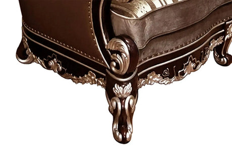 Monica Traditional Style Sofa In Cherry Finish Wood | Cosmos