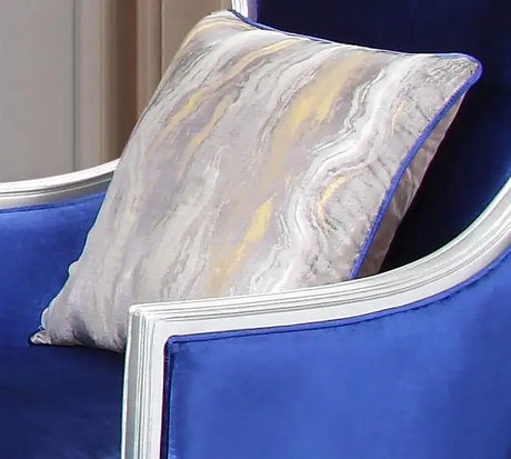 Skylar Transitional Style Chair In Silver Finish Wood | Cosmos