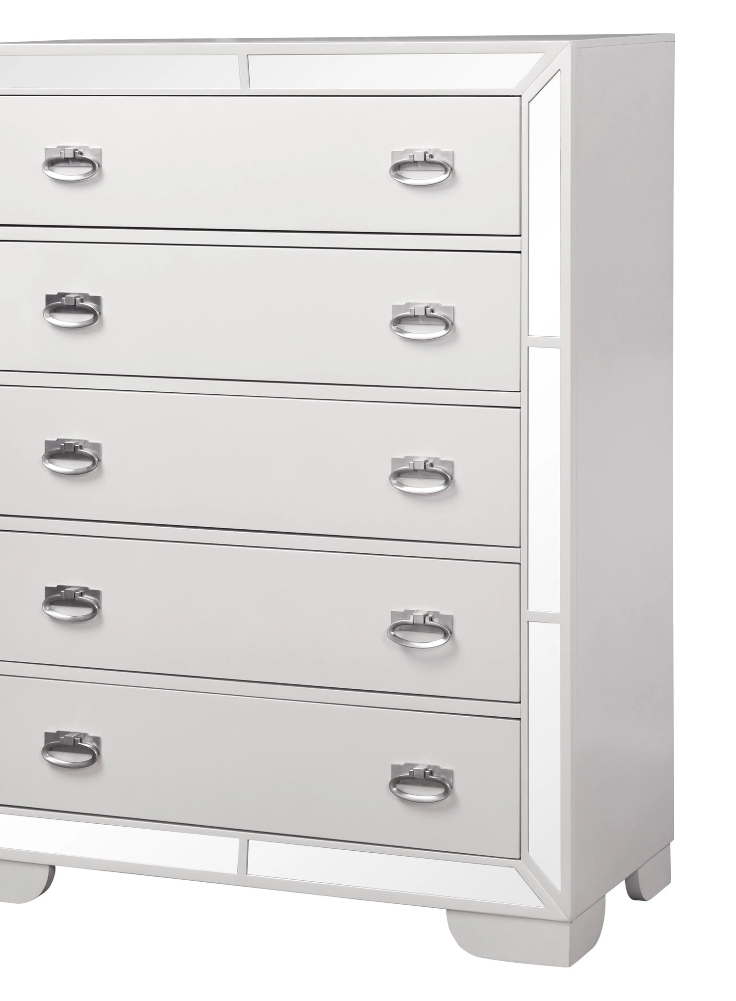 Grand Gloria Contemporary Style Chest in White finish Wood - Home Elegance USA