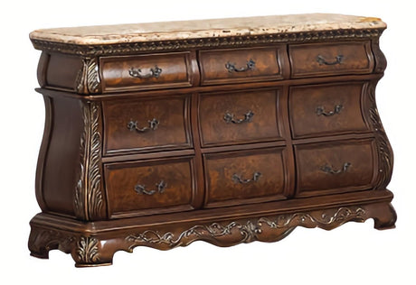 Cleopatra Traditional Style Dresser in Cherry finish Wood - Home Elegance USA