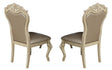 Miranda Transitional Dining Side Chair Gold Finish Wood – Set of 2 | Cosmos
