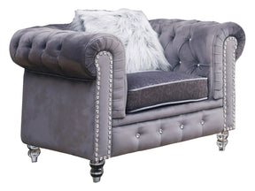 Sahara Modern Style Gray Chair With Acrylic Legs | Cosmos