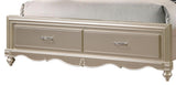 Faisal Transitional Style Queen Bed in Champagne finish Wood - Home Elegance USA