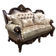 Jade Traditional Style Loveseat In Cherry Finish Wood | Cosmos
