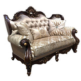 Jade Traditional Style Loveseat in Cherry finish Wood - Home Elegance USA
