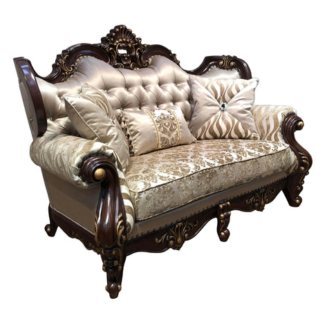 Jade Traditional Style Loveseat in Cherry finish Wood - Home Elegance USA