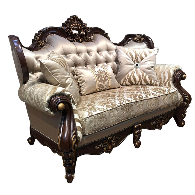 Jade Traditional Style Loveseat in Cherry finish Wood - Home Elegance USA