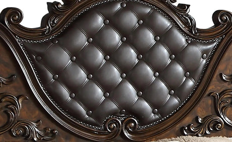 Santa Monica Traditional Style King Bed In Cherry Finish Wood | Cosmos