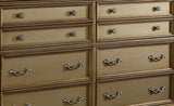 Miranda Transitional Style Dresser in Gold finish Wood - Home Elegance USA