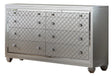 Shiney Contemporary Style Dresser In Silver Finish Wood | Cosmos