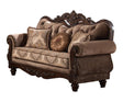 Zoya Traditional Style Loveseat In Cherry Finish Wood | Cosmos