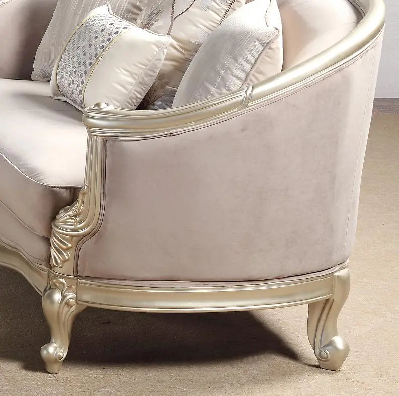 Elanor Traditional Style Loveseat in Champagne finish Wood - Home Elegance USA