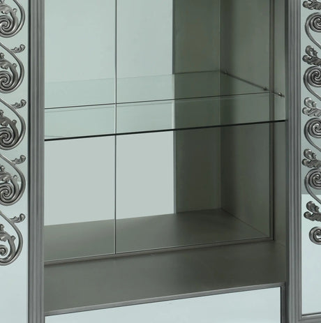 Eros Modern Style Cabinet With Metal Finish | Cosmos
