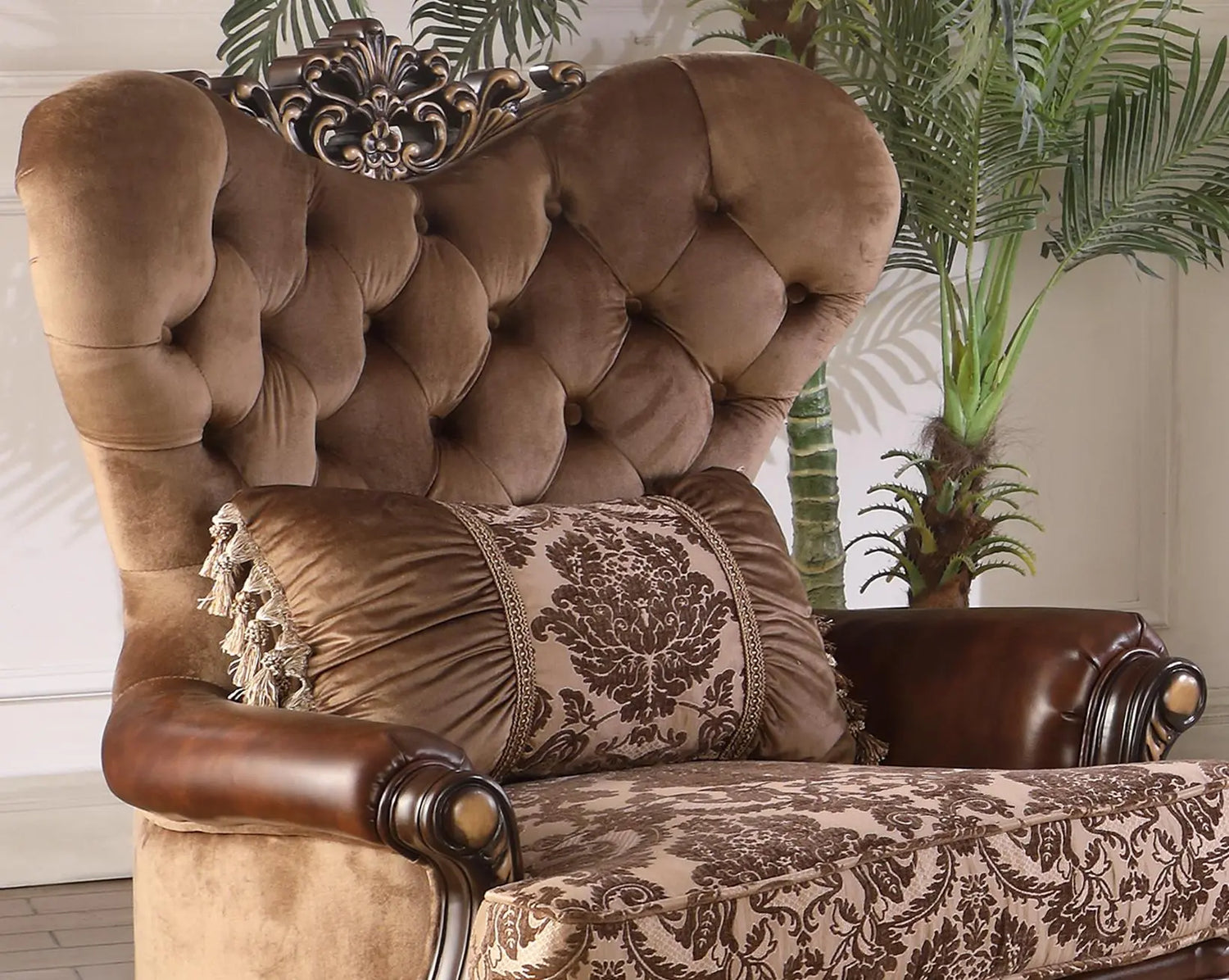 Phoenix Transitional Style Chair in Cherry finish Wood - Home Elegance USA