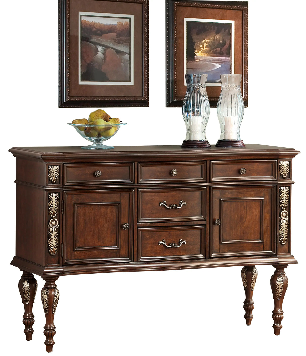 Rosanna Traditional Style Dining Server in Cherry finish Wood - Home Elegance USA