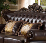 Vanessa Traditional Style Loveseat in Walnut finish Wood - Home Elegance USA