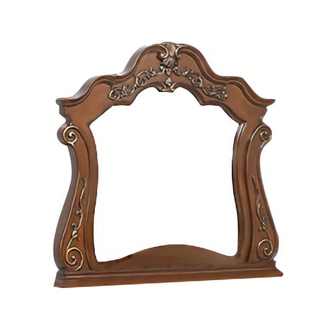 Cleopatra Traditional Style Mirror in Cherry finish Wood - Home Elegance USA