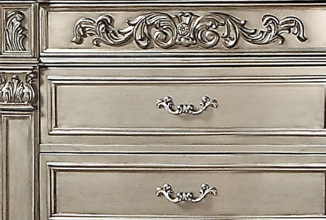 Platinum Traditional Style Chest In Gold Finish Wood | Cosmos