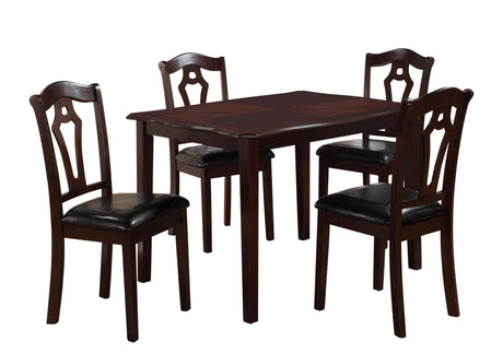 Bell Transitional Style Dining Set in Cherry finish Wood - Home Elegance USA