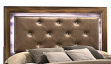 Yasmine Brown Modern Style King Bed in Espresso finish Wood - Home Elegance USA