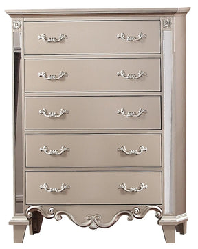 Sonia Contemporary Style Chest In Beige Finish Wood | Cosmos