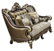 Monica Traditional Style Loveseat In Cherry Finish Wood | Cosmos