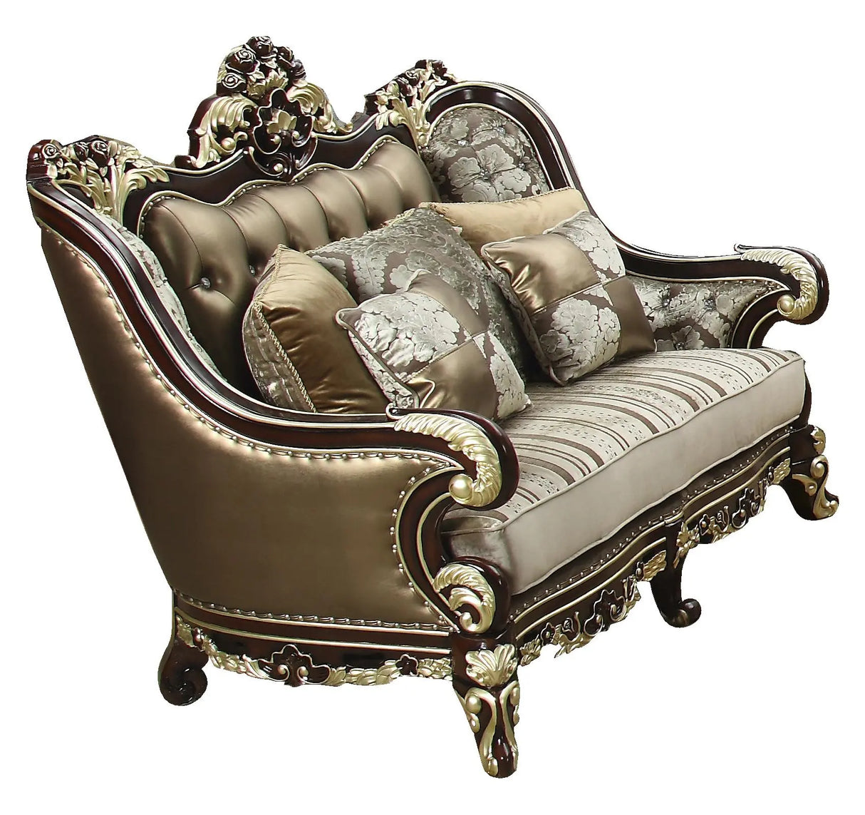 Monica Traditional Style Loveseat in Cherry finish Wood - Home Elegance USA