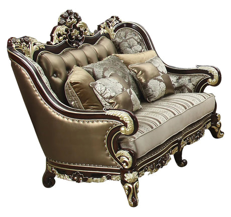 Monica Traditional Style Loveseat in Cherry finish Wood - Home Elegance USA