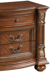 Viviana Traditional Style Nightstand in Caramel finish Wood - Home Elegance USA