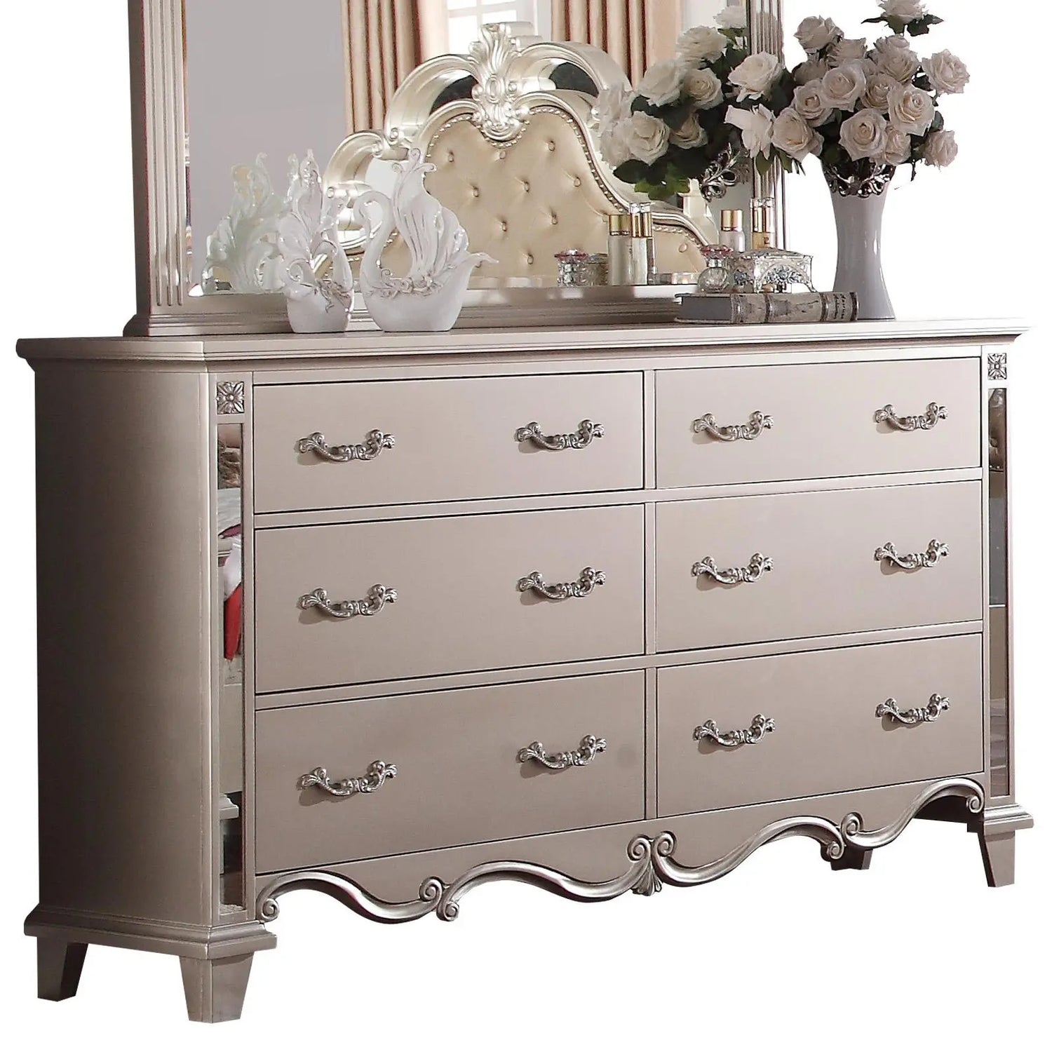Sonia Contemporary Style Dresser in Beige finish Wood - Home Elegance USA