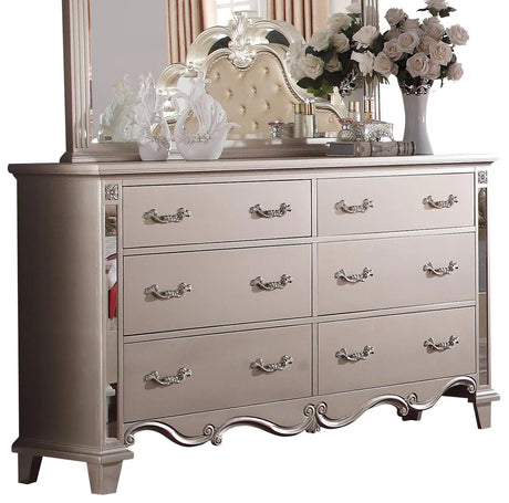 Sonia Contemporary Style Dresser In Beige Finish Wood | Cosmos