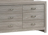 Yasmine White Modern Style Dresser in Gray finish Wood - Home Elegance USA