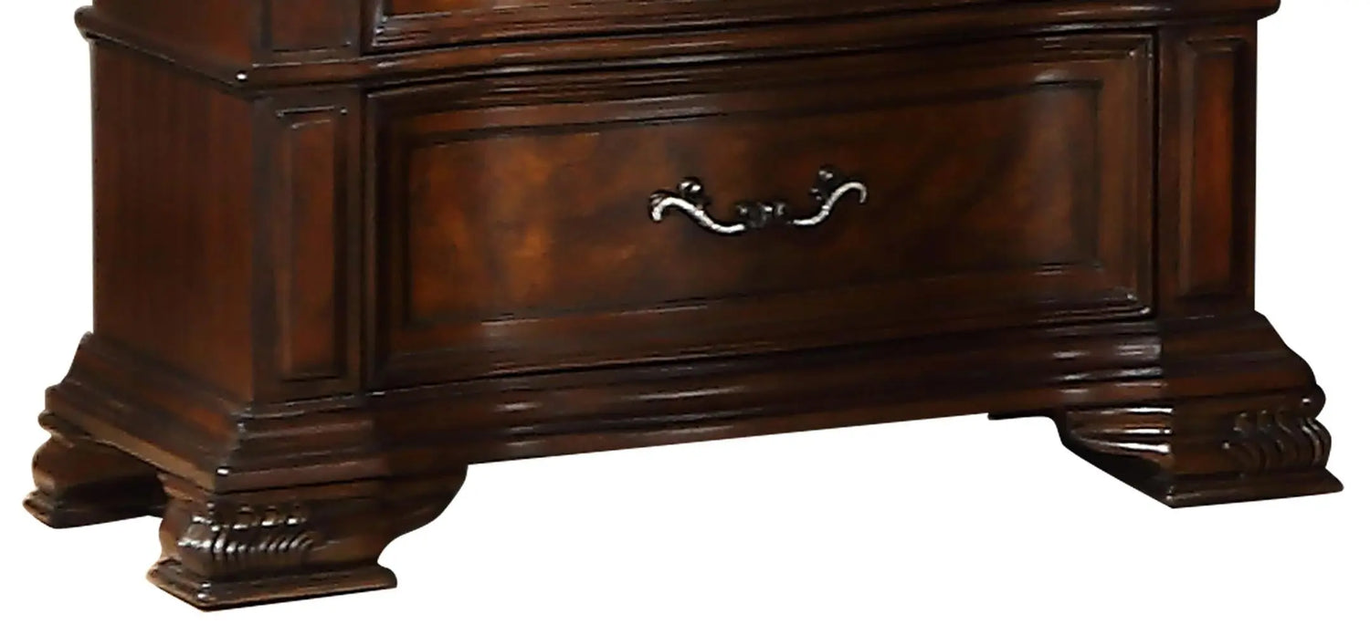 Santa Monica Traditional Style Nightstand in Cherry finish Wood - Home Elegance USA