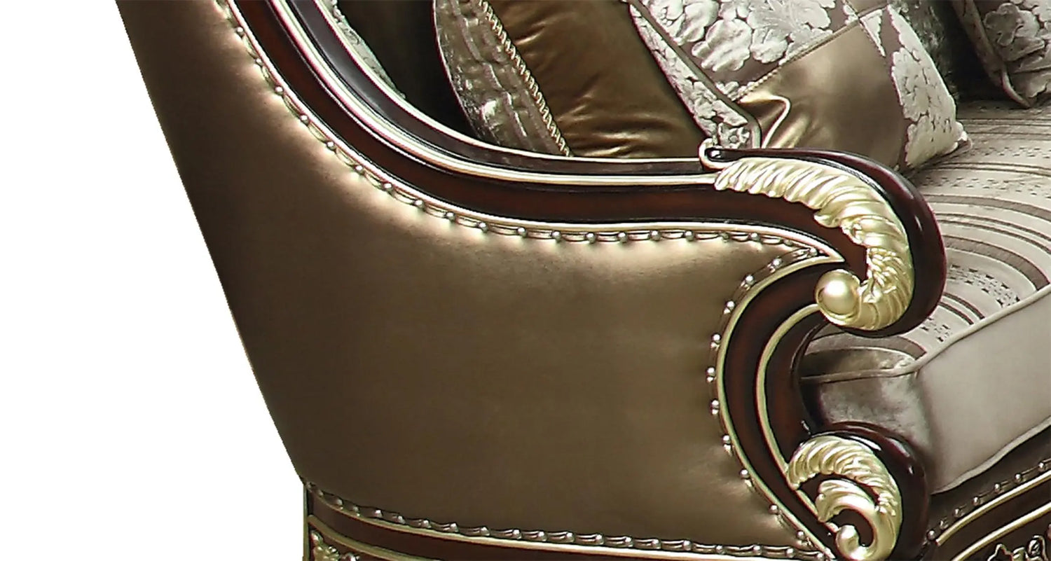 Monica Traditional Style Loveseat in Cherry finish Wood - Home Elegance USA