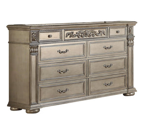 Platinum Traditional Style Dresser In Gold Finish Wood | Cosmos