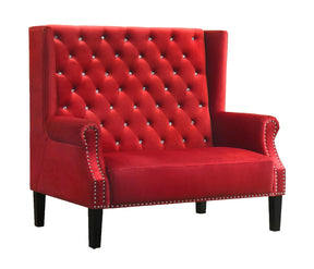 Lexi Transitional Style Red Accent Chair | Cosmos