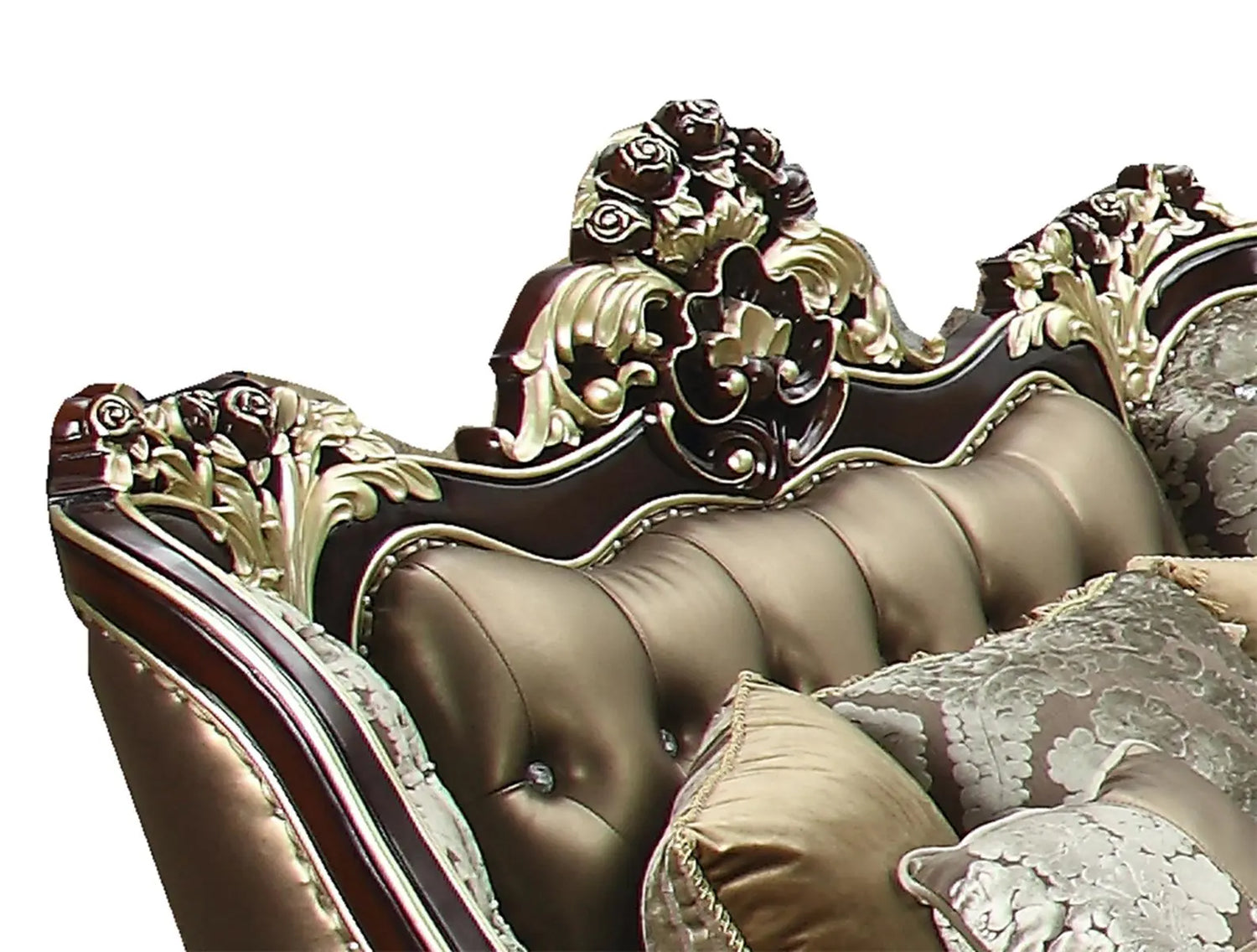 Monica Traditional Style Loveseat in Cherry finish Wood - Home Elegance USA