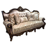 Jade Traditional Style Sofa in Cherry finish Wood - Home Elegance USA