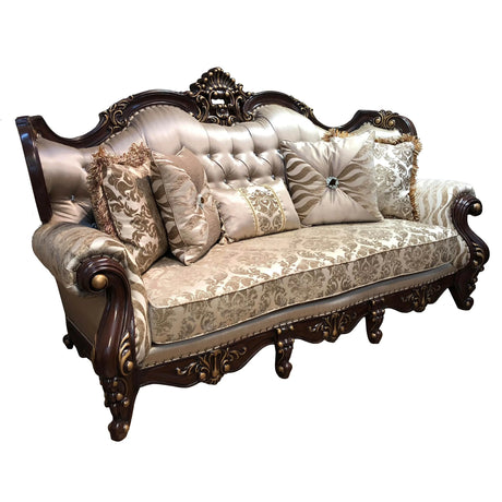 Jade Traditional Style Sofa in Cherry finish Wood - Home Elegance USA