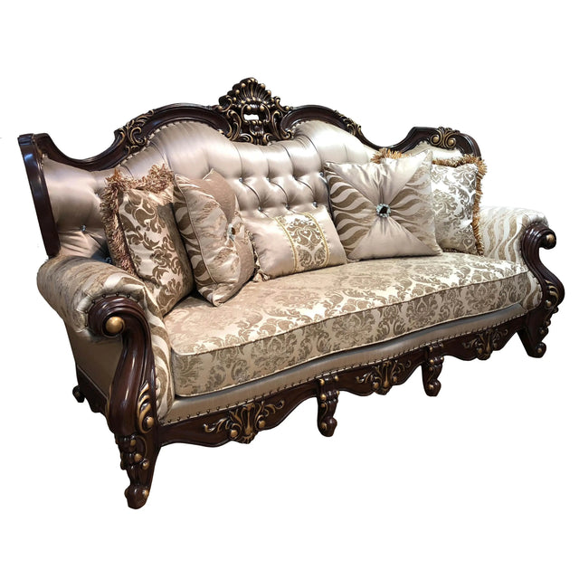 Jade Traditional Style Sofa in Cherry finish Wood - Home Elegance USA