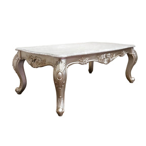 Emily Transitional Style Coffee Table In Champagne Finish Wood | Cosmos