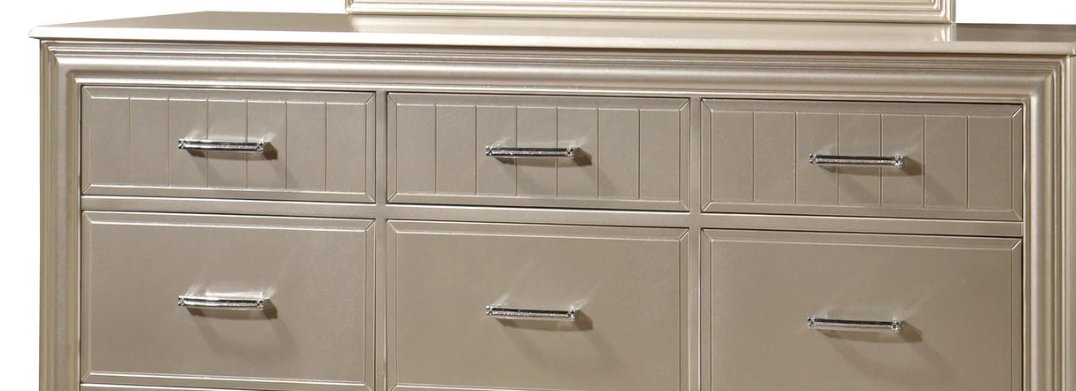 Faisal Transitional Style Dresser in Champagne finish Wood - Home Elegance USA