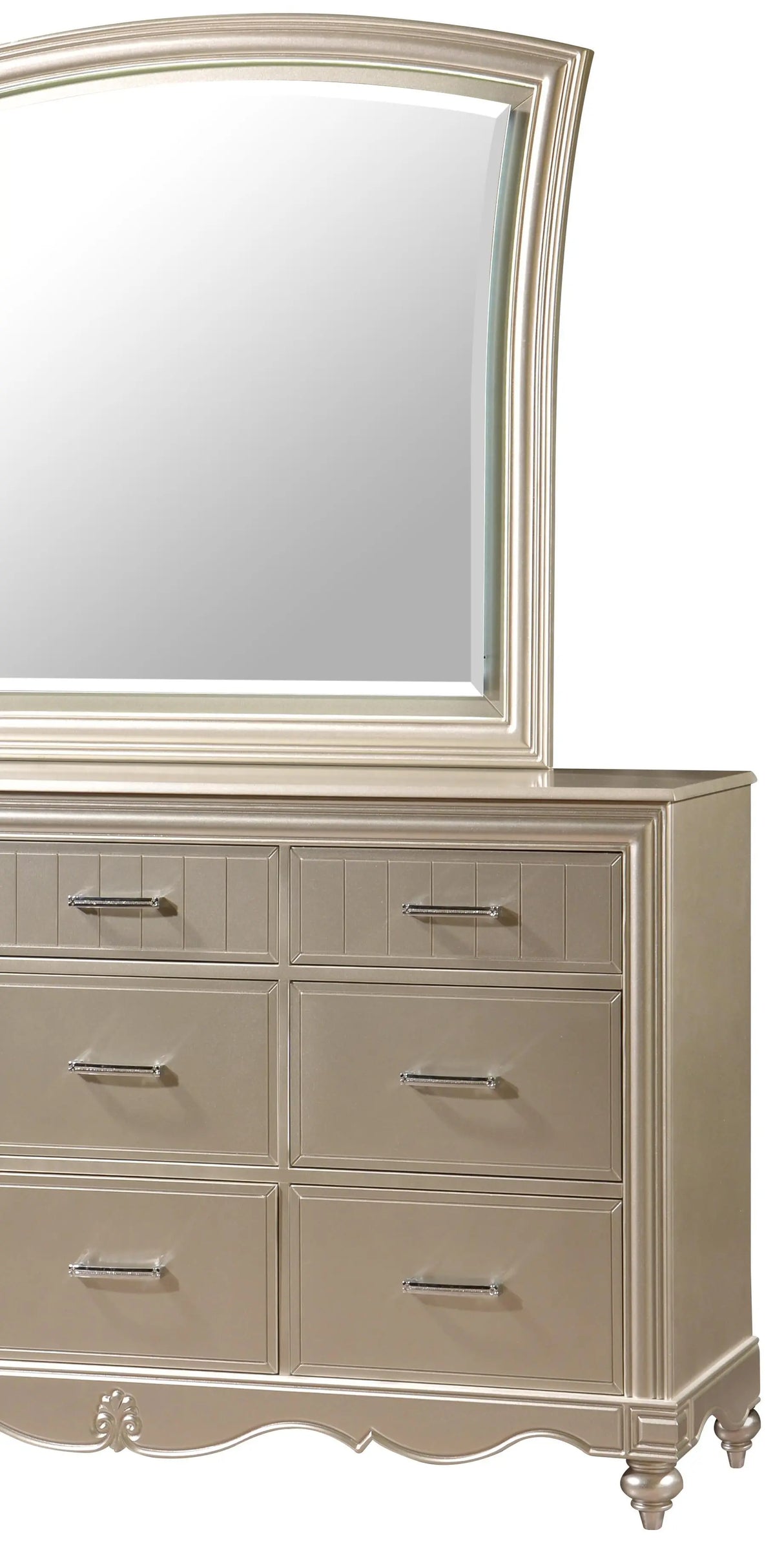 Faisal Transitional Style Dresser in Champagne finish Wood - Home Elegance USA