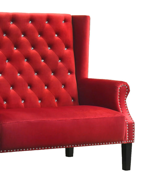 Lexi Transitional Style Red Accent Chair | Cosmos