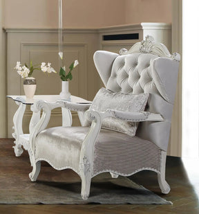 Juliana Traditional Style Chair In Pearl White Finish Wood | Cosmos