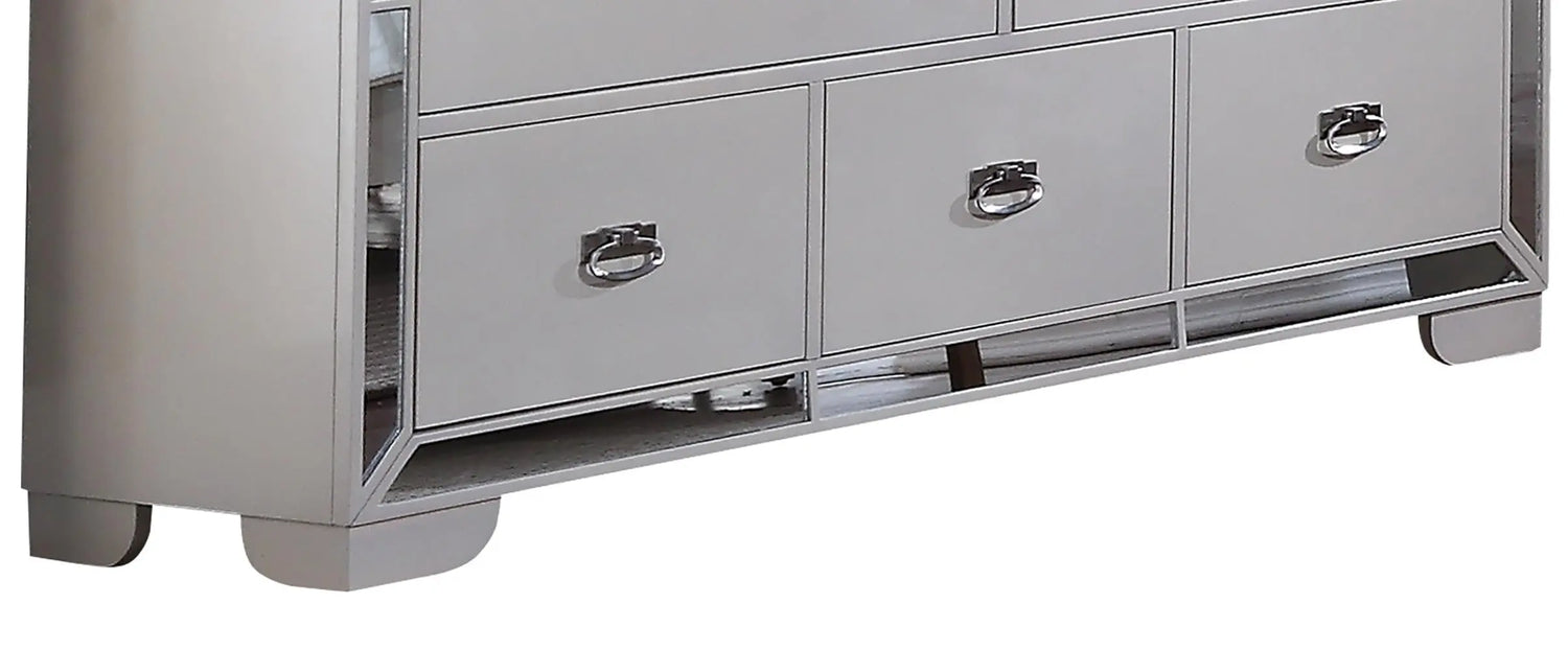 Gloria Contemporary Style Dresser in White finish Wood - Home Elegance USA