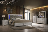 Yasmine White Modern Style Chest in Gray finish Wood - Home Elegance USA