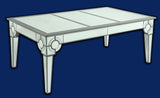 Zoe Modern Style Glass DiningTable with Silver fiinish - Home Elegance USA